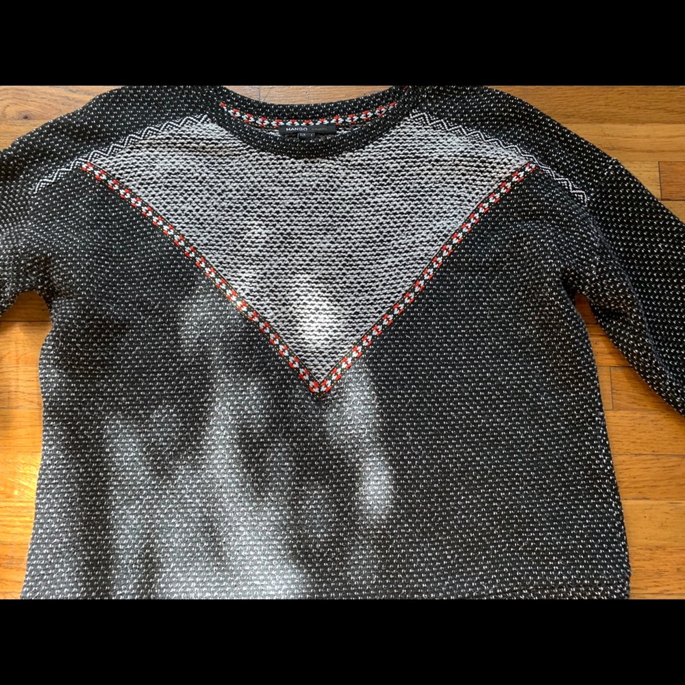 Boxy geometric MANGO sweater